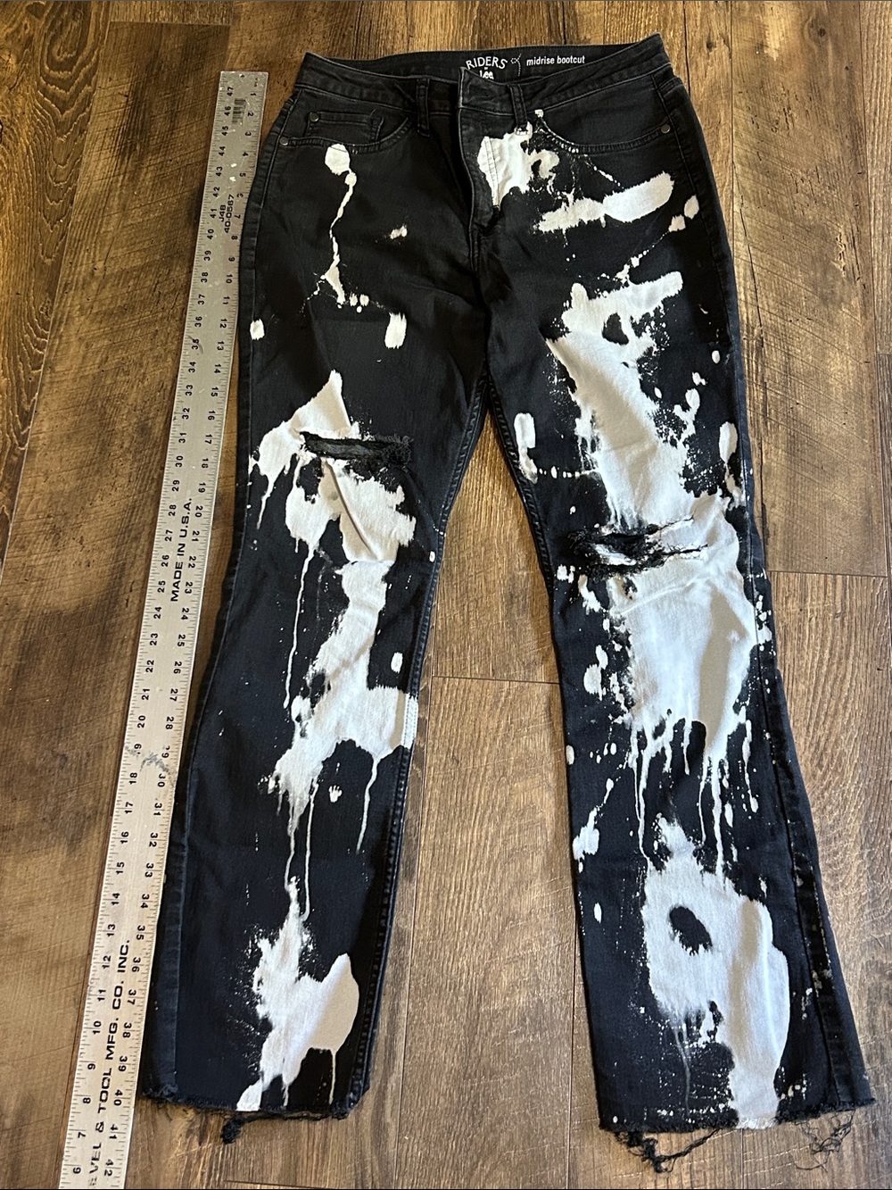 Riders by Lee Black Jeans with White Paint-Splatter